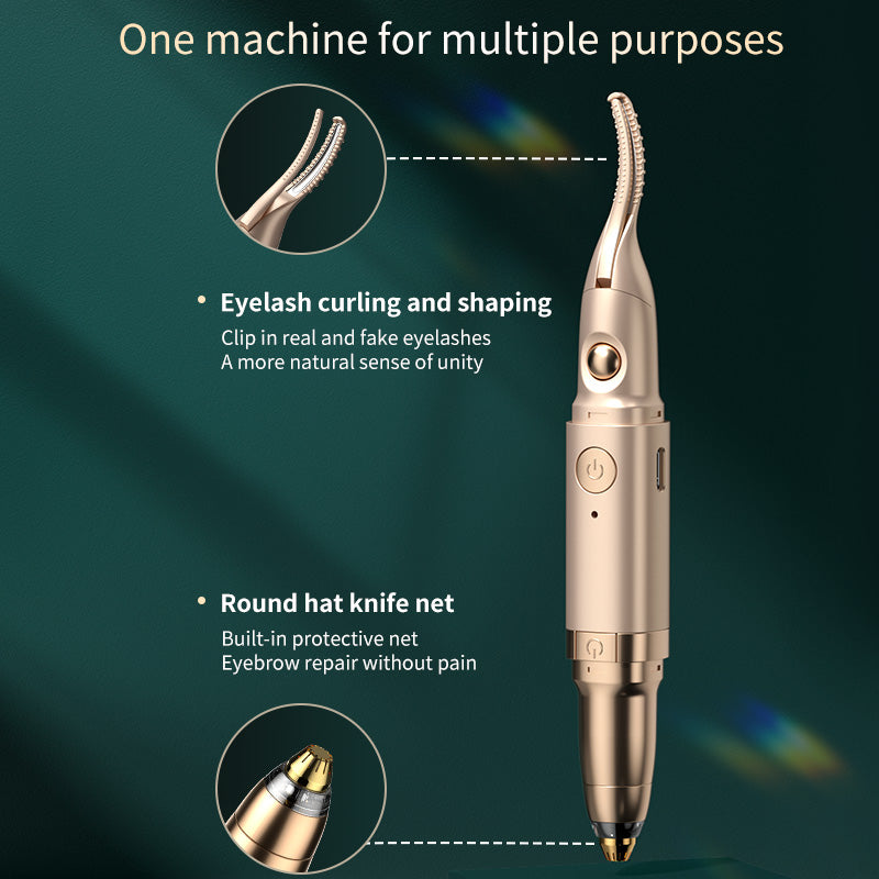 Eyelash Curler with Eyebrow Trimmer