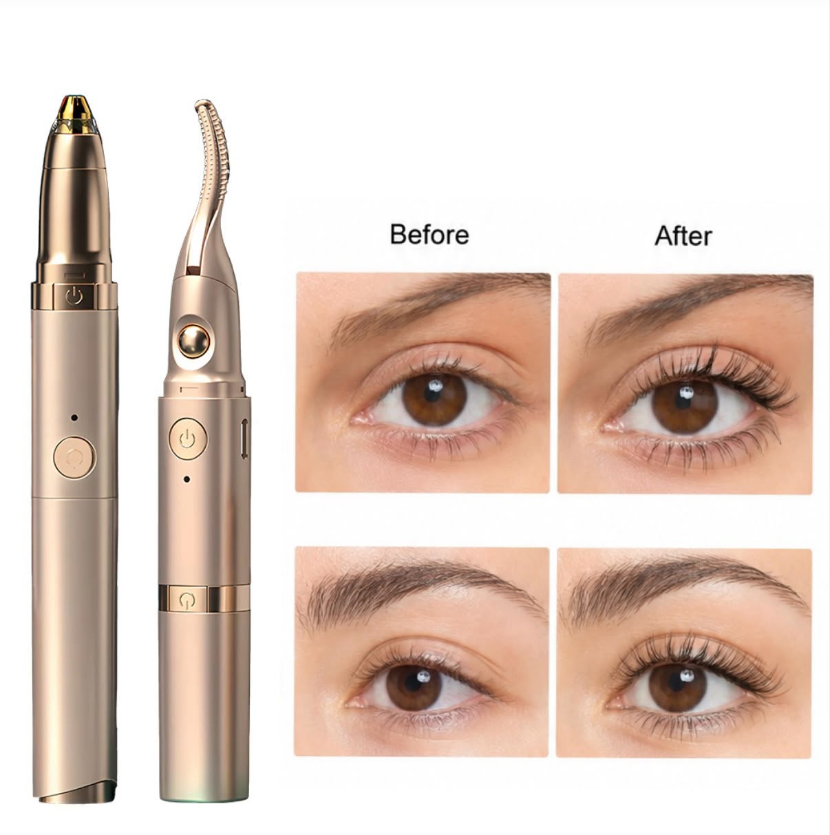 2 in 1 Eyelash Curler with Eyebrow Trimmer